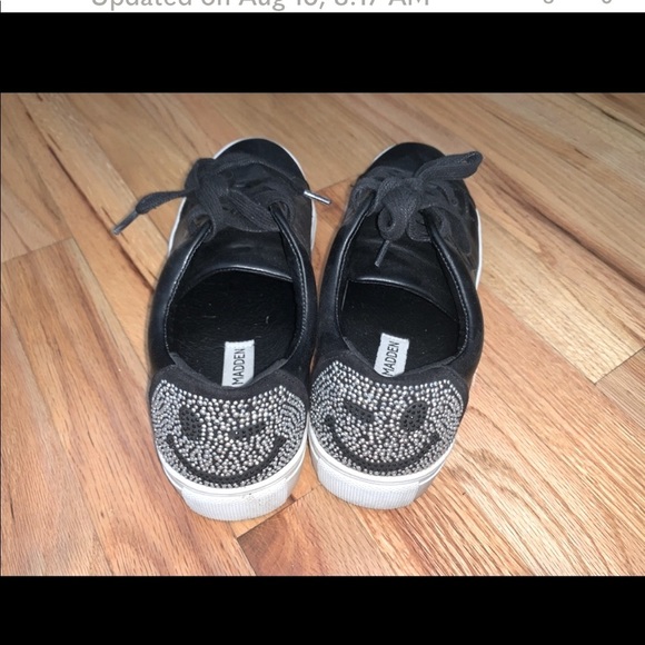 Steven Madden Smiley Platform Sneakers with rhinestones Sz 9 - Picture 2 of 9